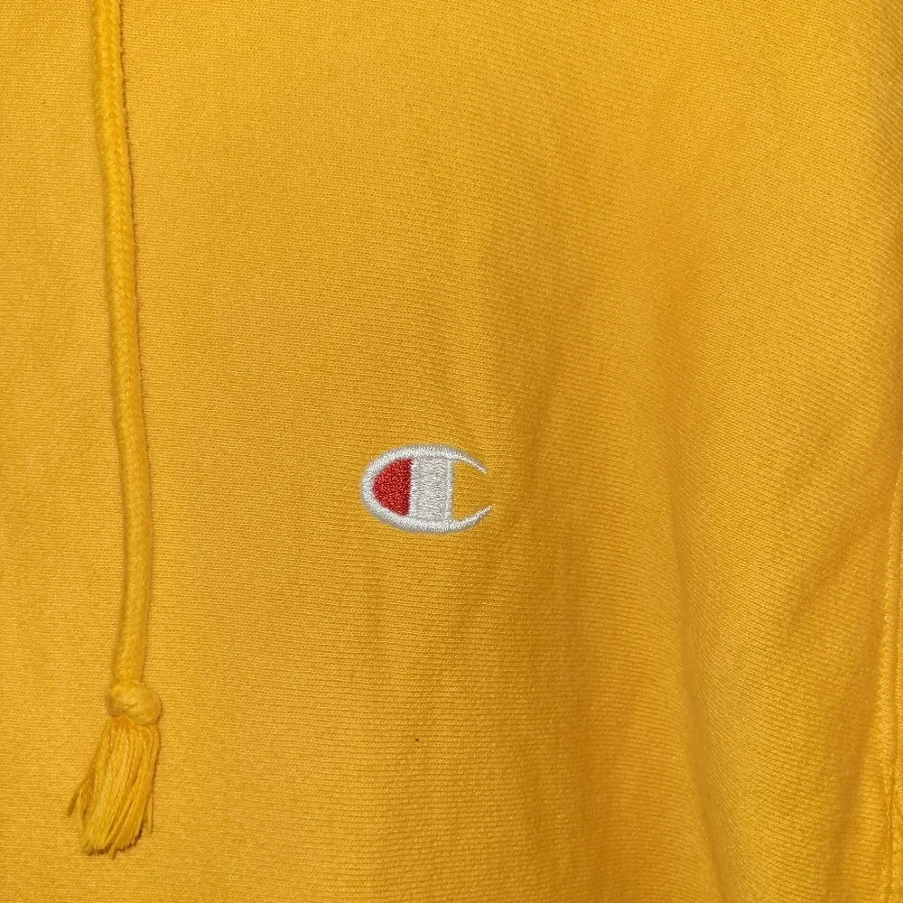 Columbia Vintage Reverse Weave Gold Hoodie large 80's 90's retro sweater LOT F10 - Picture 5 of 6